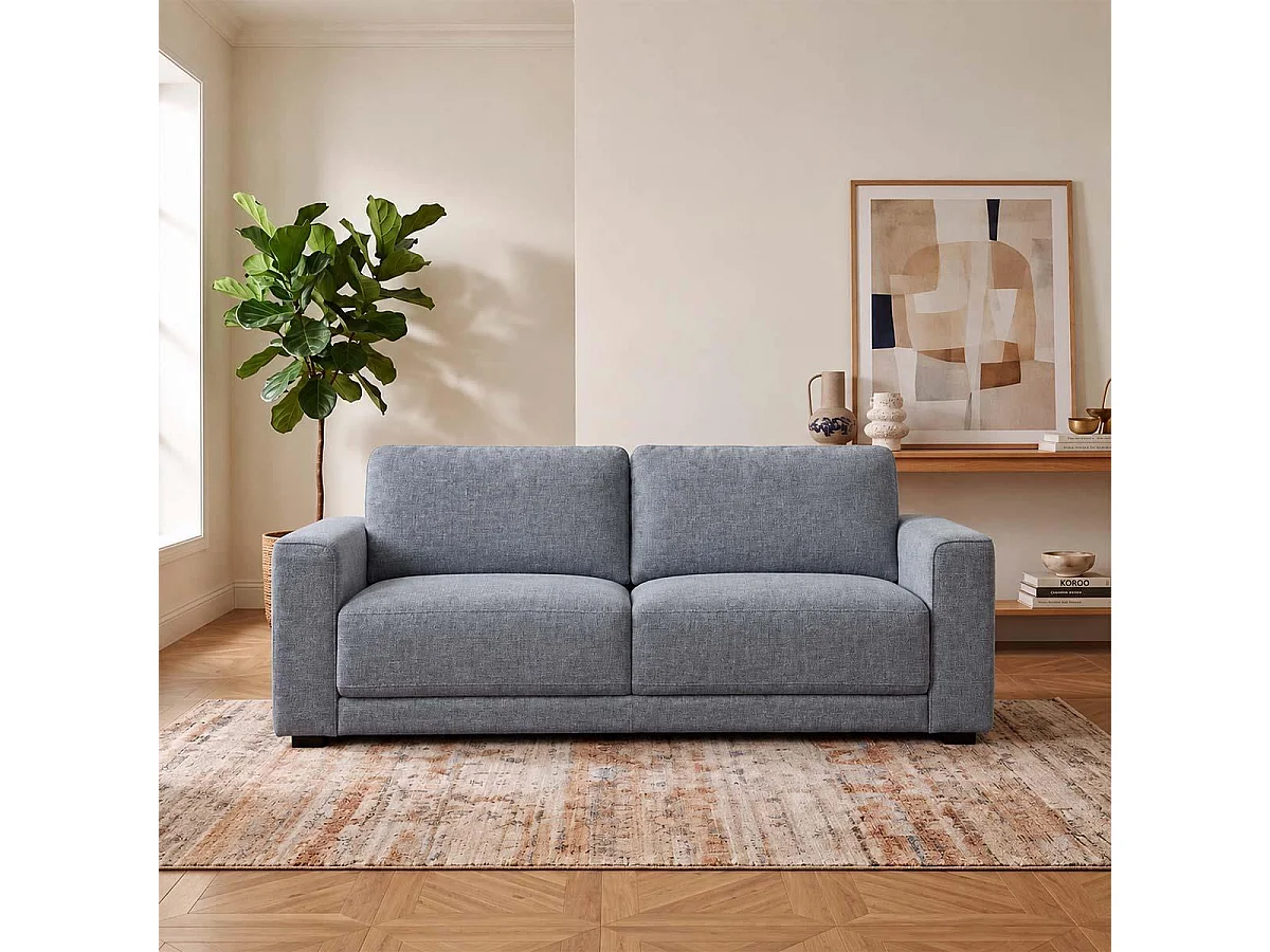Melrose Grey Woven Fabric 3 + 2 + 1 Three Piece Sofa Suite