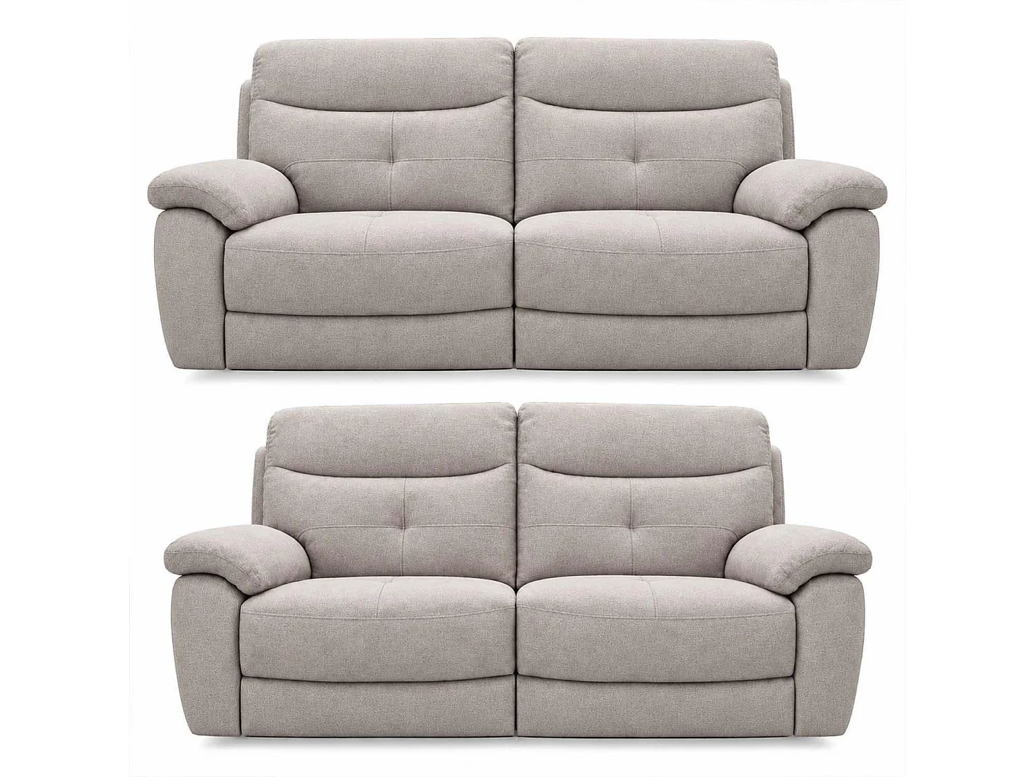 Keswick Electric Reclining Beige Fabric Sofa Suite