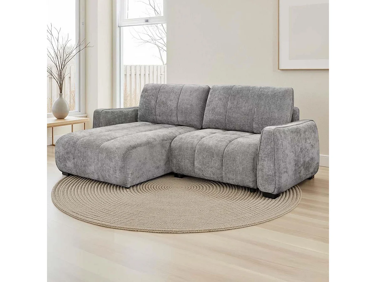 Parkstone Grey Universal Corner Sofabed Storage Reversible Chaise