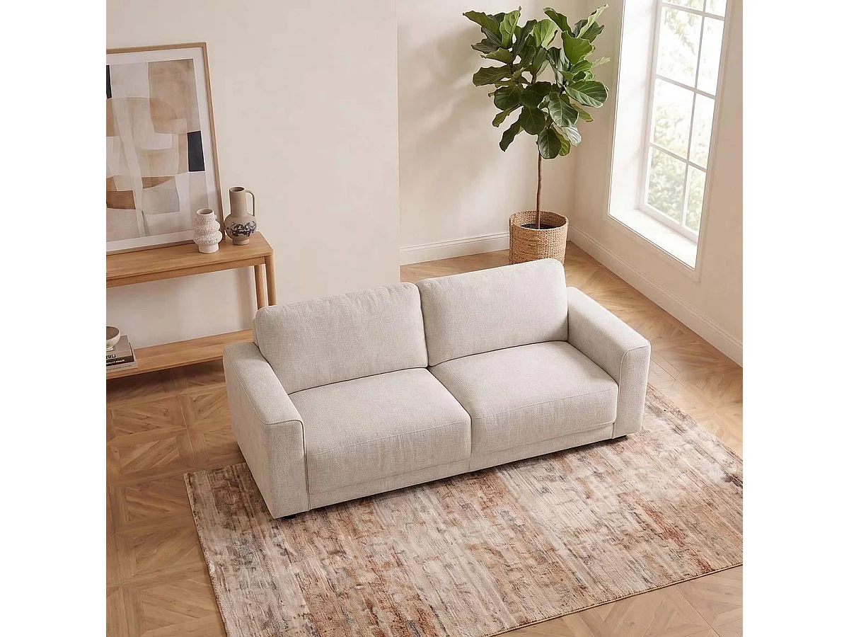 Melrose Woven Fabric 3 + 2 Seater Sofa Suite Beige