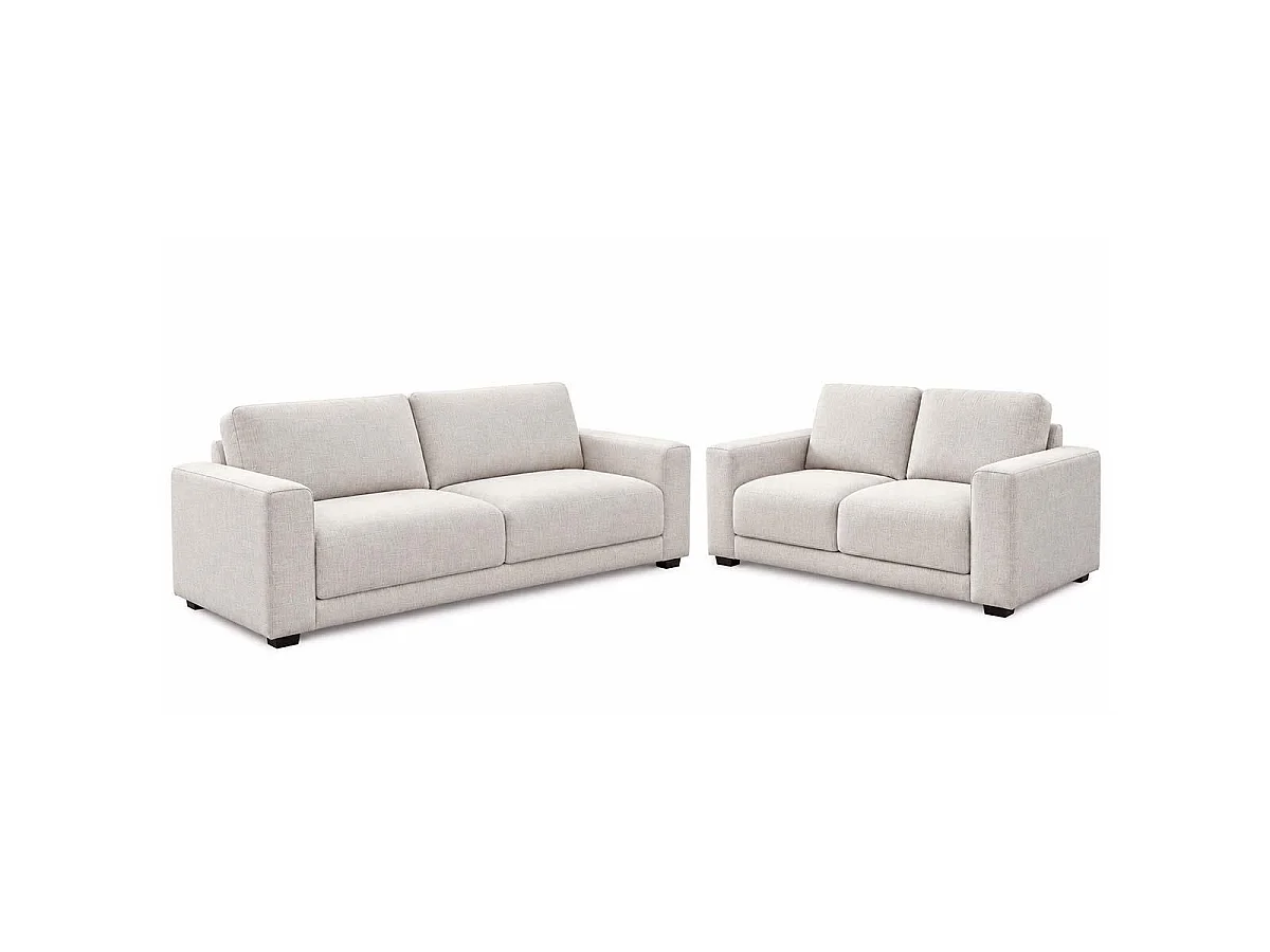 Melrose Woven Fabric 3 + 2 Seater Sofa Suite Beige
