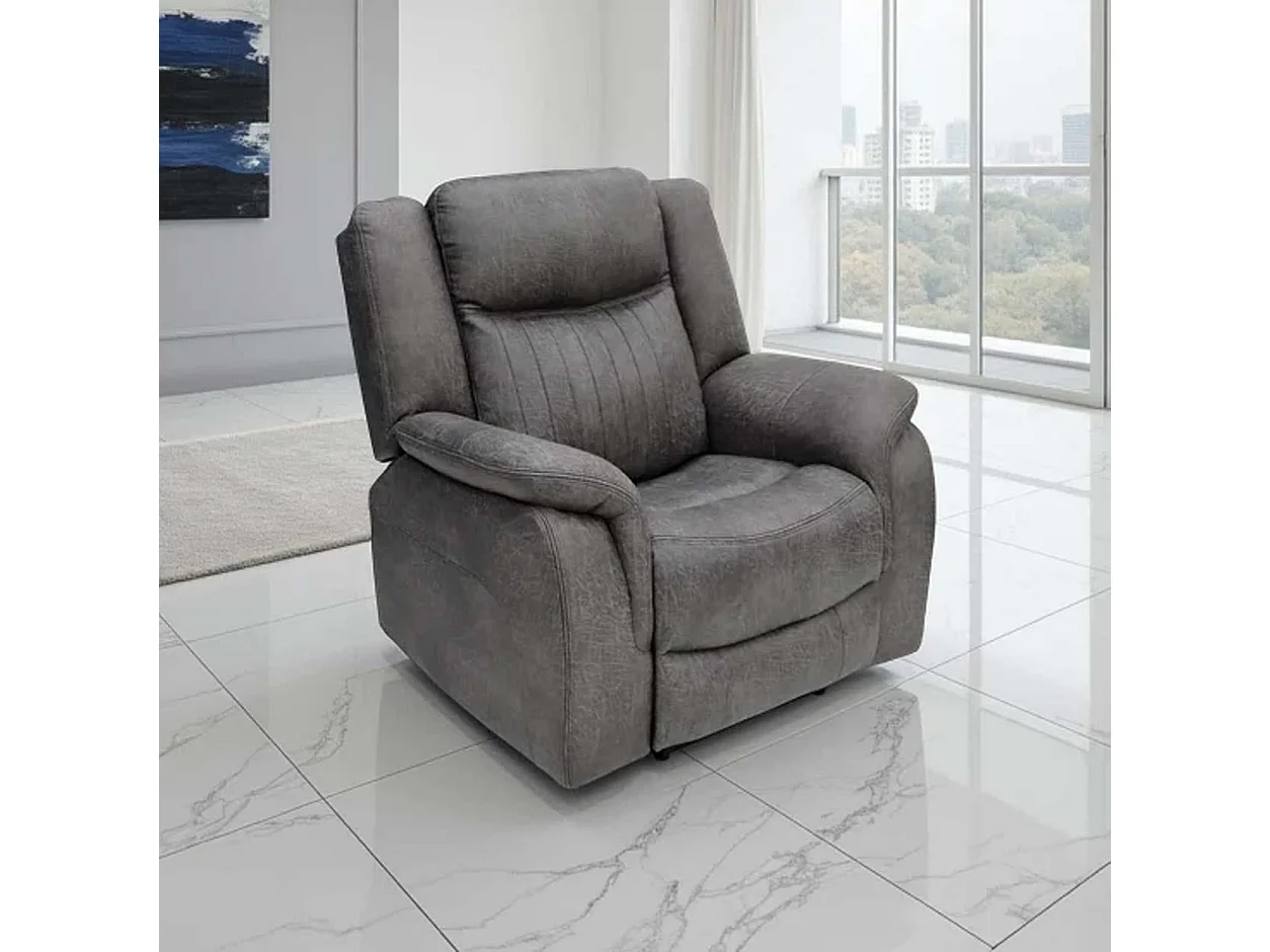 Lennox Grey Tech Fabric 3 + 2 + 1 Sofa Suite with Electric Recliner
