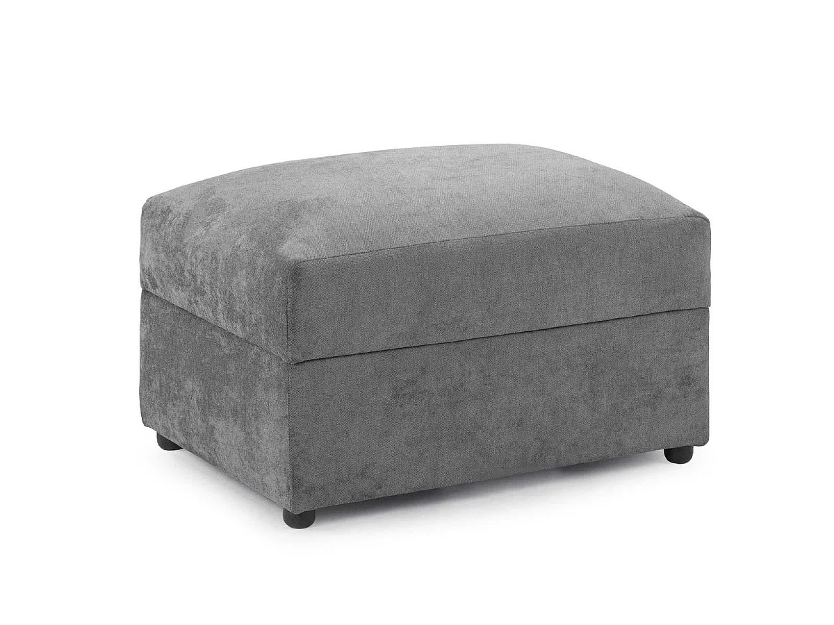 Montford Grey Fabric Storage Ottoman Footstool