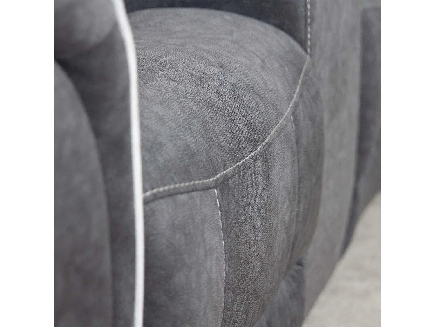 Anna Grey Fabric 5 Seater Electric Recliner Corner Sofa USB