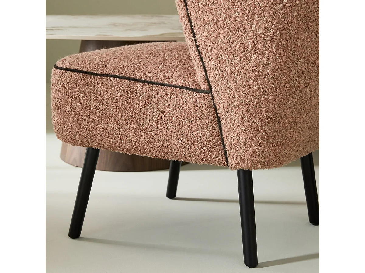Sillón de tela rosa GINA