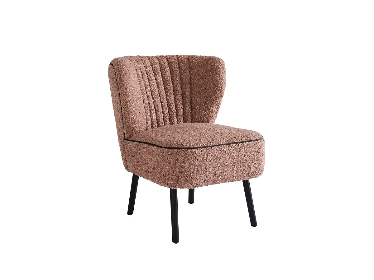 Sillón de tela rosa GINA