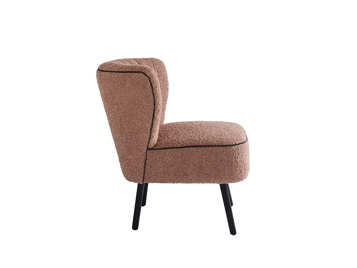 Sillón de tela rosa GINA