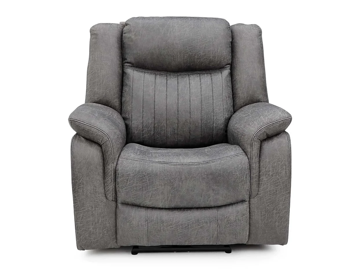 Lennox Grey Tech Fabric Armchair with USB & USB-C Charging