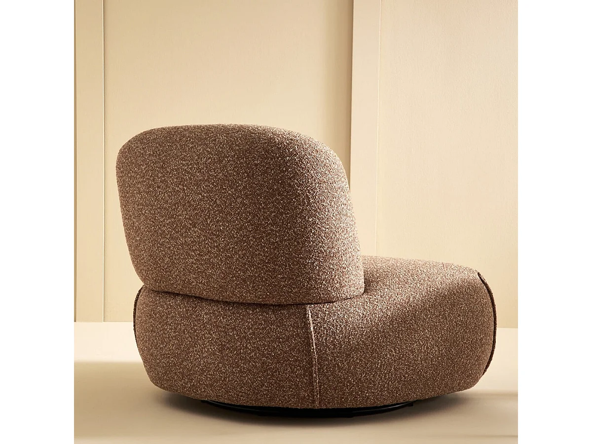 Fauteuil pivotant en tissu CESAR