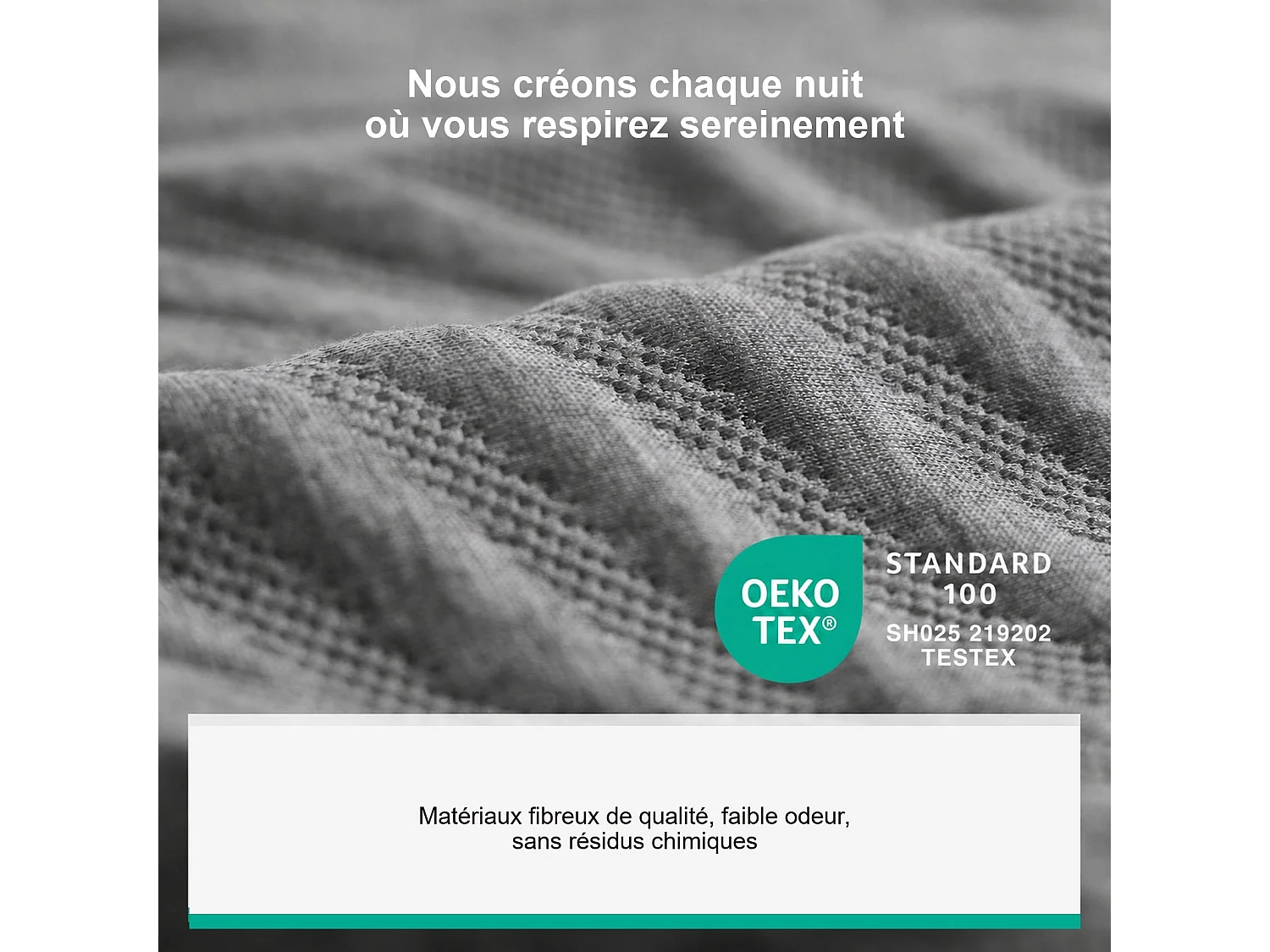 Novilla Matelas en Ressorts 90 x 200 cm, épaisseur 25 cm, réversible, 7 zones, tissu OEKO-TEX