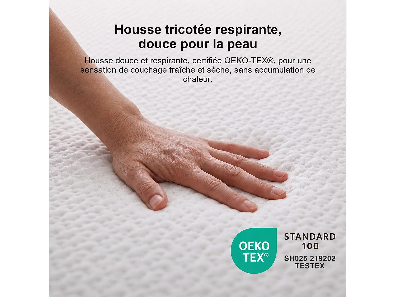 Novilla Matelas en mousse 140 x 200 cm, épaisseur 25 cm, réversible, 7 zones, housse lavable, tissu OEKO-TEX
