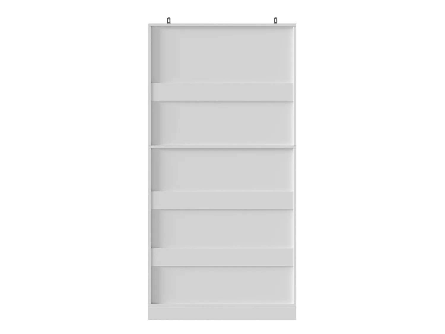 Hoge schoenenkast met 2 deuren en verstelbare planken - Spaanplaat - 80 x 40 x 160 cm - Wit