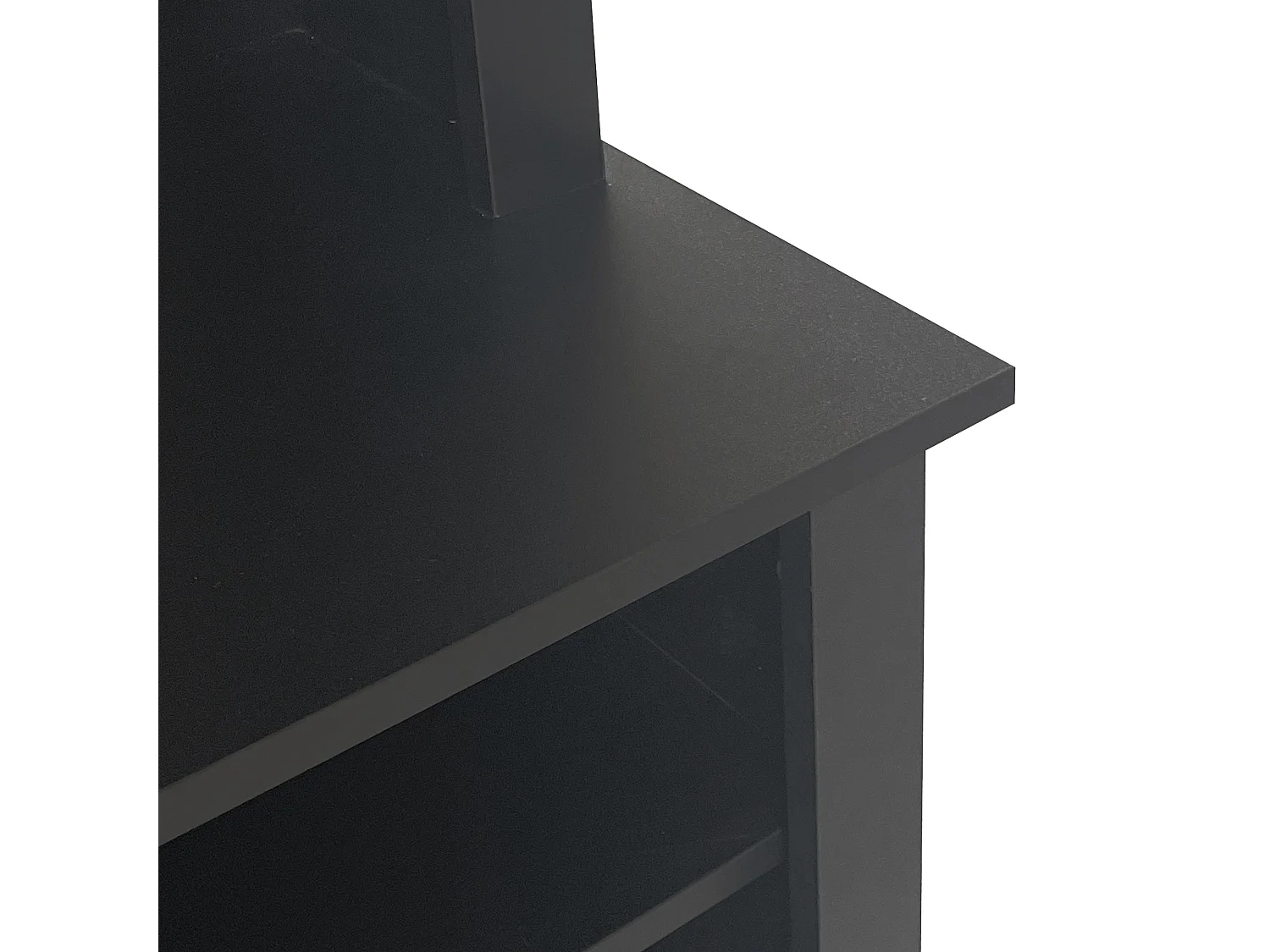 Scarpiera con panca, 3 ganci, vano porta scarpe e ripiani regolabili - MDF - 120 x 40 x 190 cm - Nero