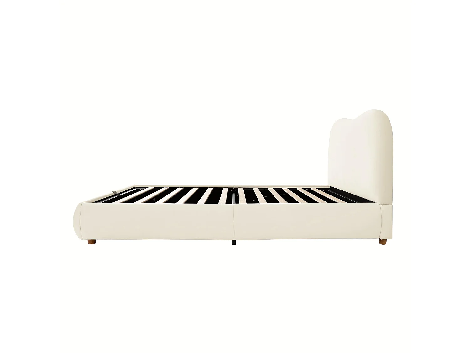 Seng med opbevaring 90 x 200 cm med hydraulisk opbevaringsrum og hovedgærde – 11 cm polstret fløjl – Beige (Madras medfølger ikke)