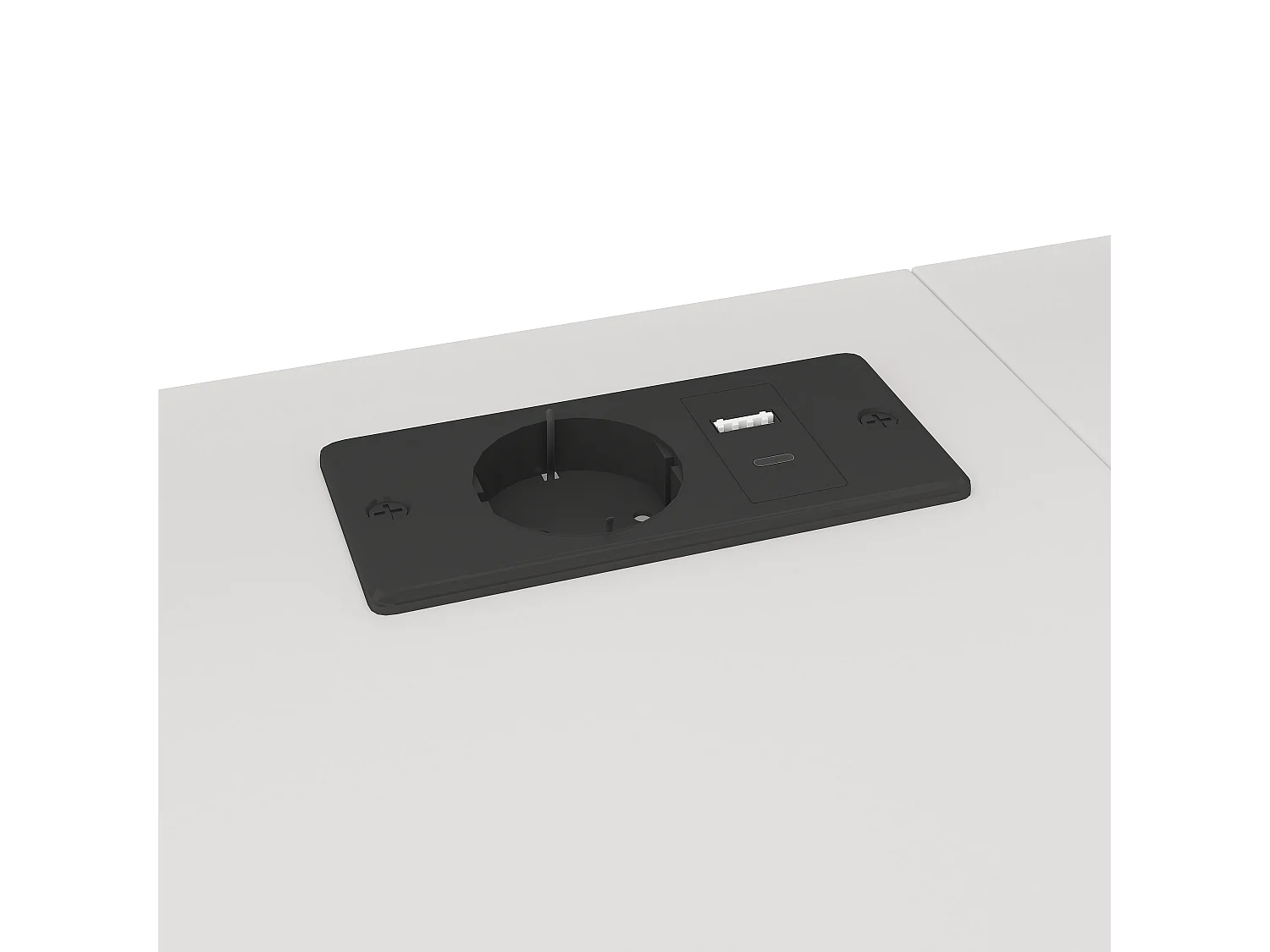 Loftseng 90 x 200 cm med hjørneskrivebord, garderobe, hylder og LED-belysning - MDF og krydsfiner - Hvid (Madras medfølger ikke)