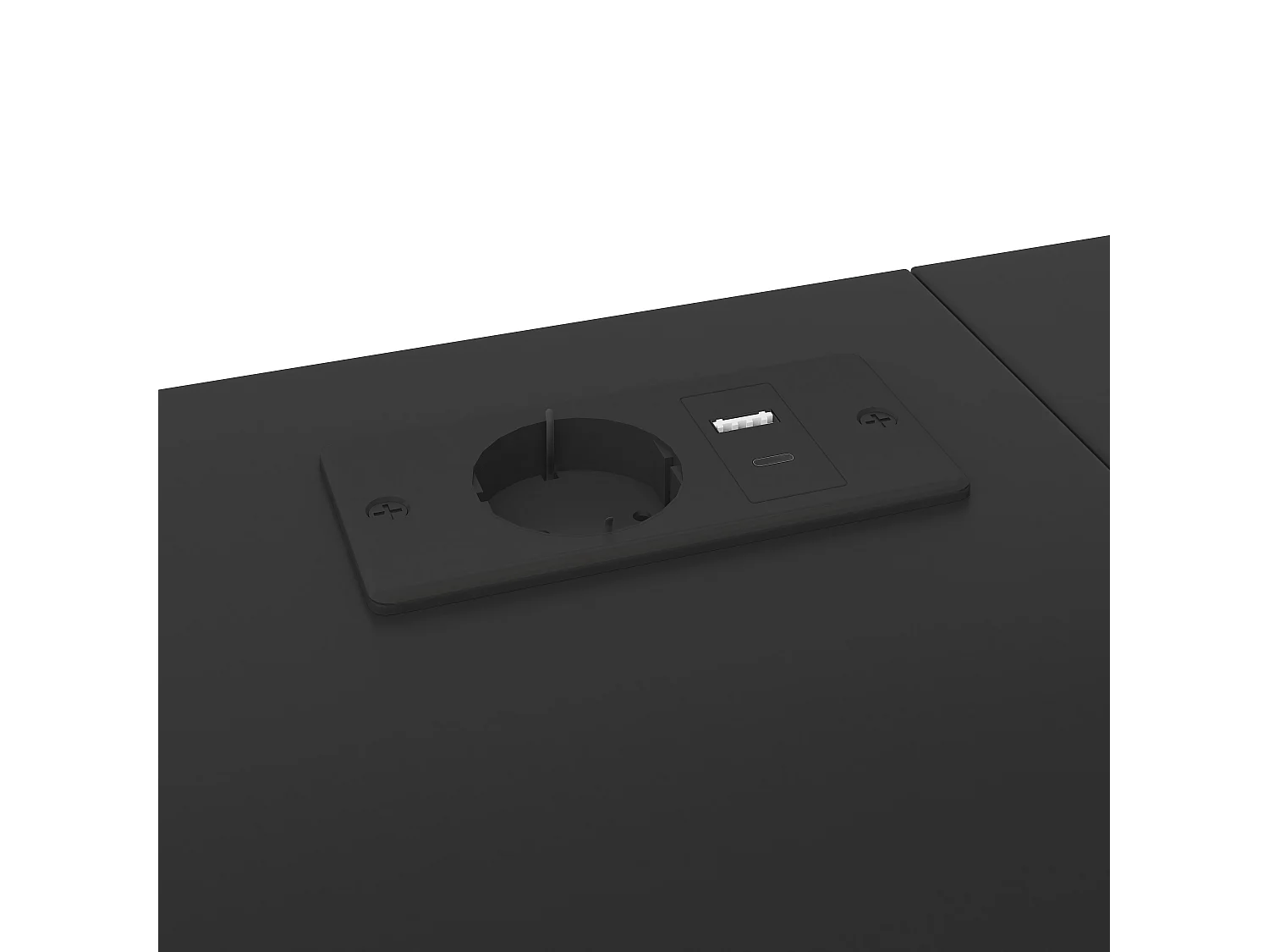 Loftseng 90 x 200 cm med hjørneskrivebord, garderobe, hylder og LED-belysning - MDF og krydsfiner - Sort (Madras medfølger ikke)