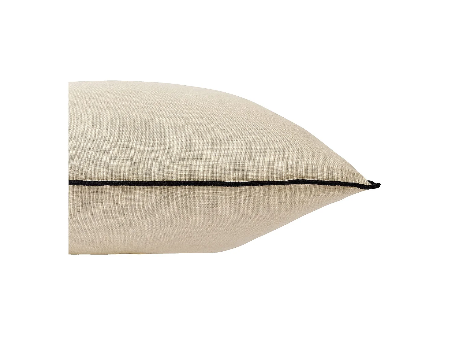 Habitat - Coussin en lin à bourdon noir - 45 x 45 cm - Naturel - Brunel