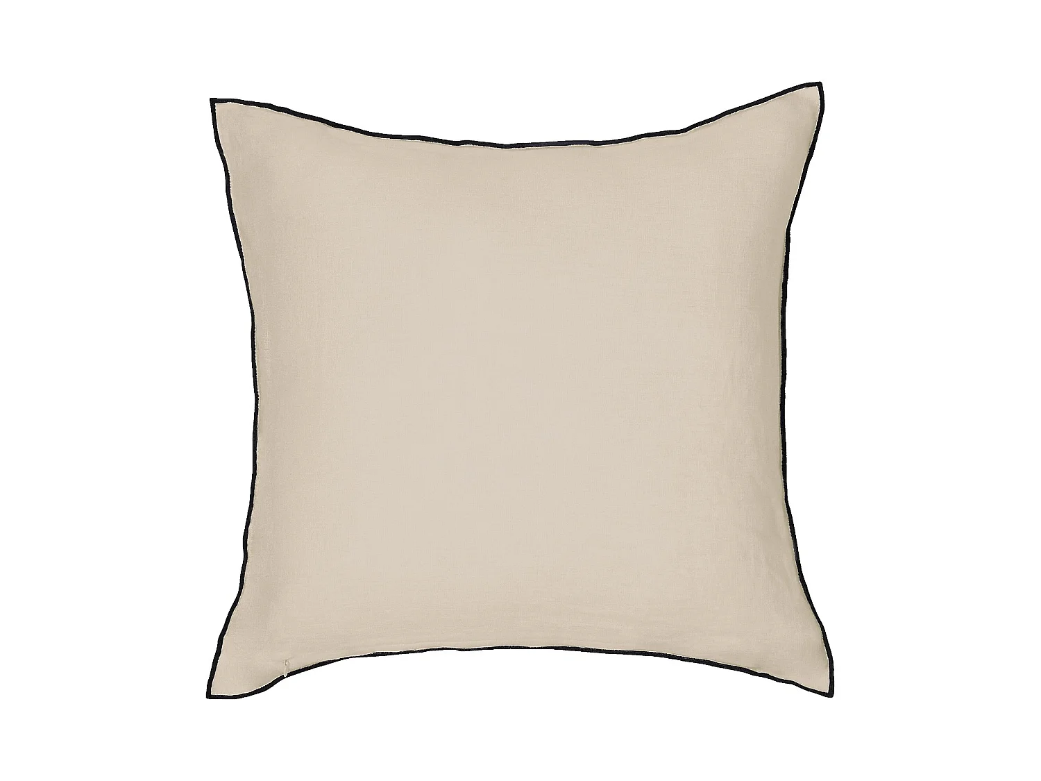 Habitat - Coussin en lin à bourdon noir - 45 x 45 cm - Naturel - Brunel