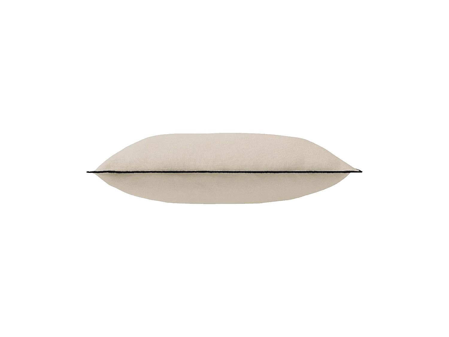 Habitat - Coussin en lin à bourdon noir - 45 x 45 cm - Naturel - Brunel