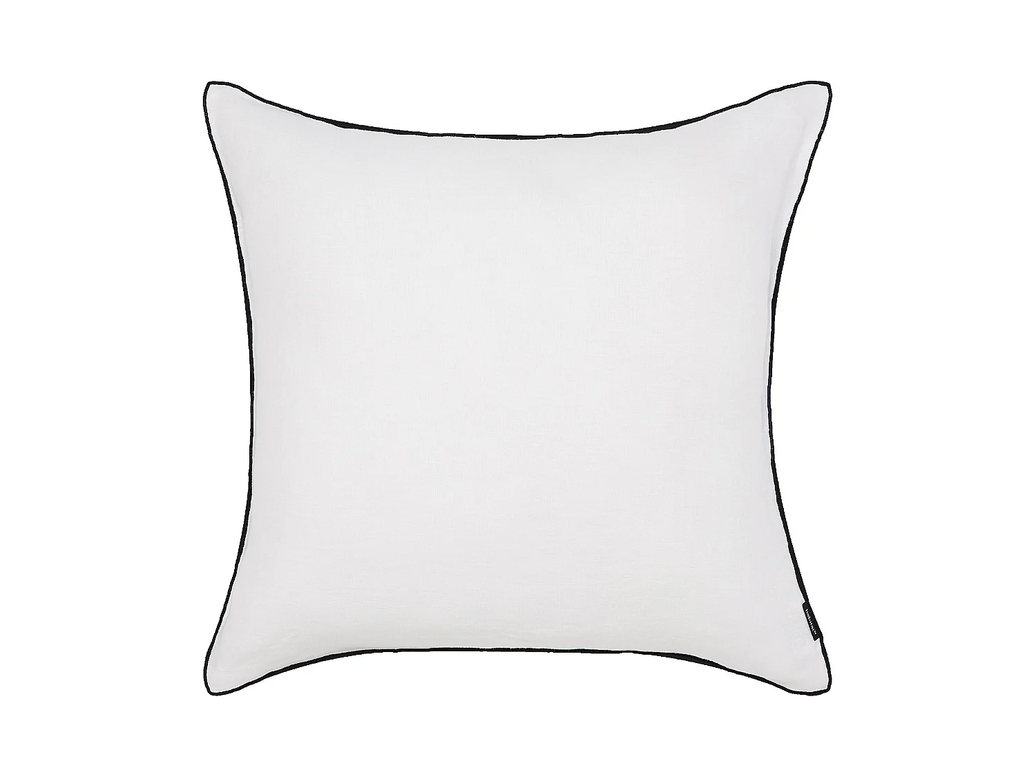 Habitat - Coussin en lin à bourdon noir - 45 x 45 cm - Blanc - Brunel