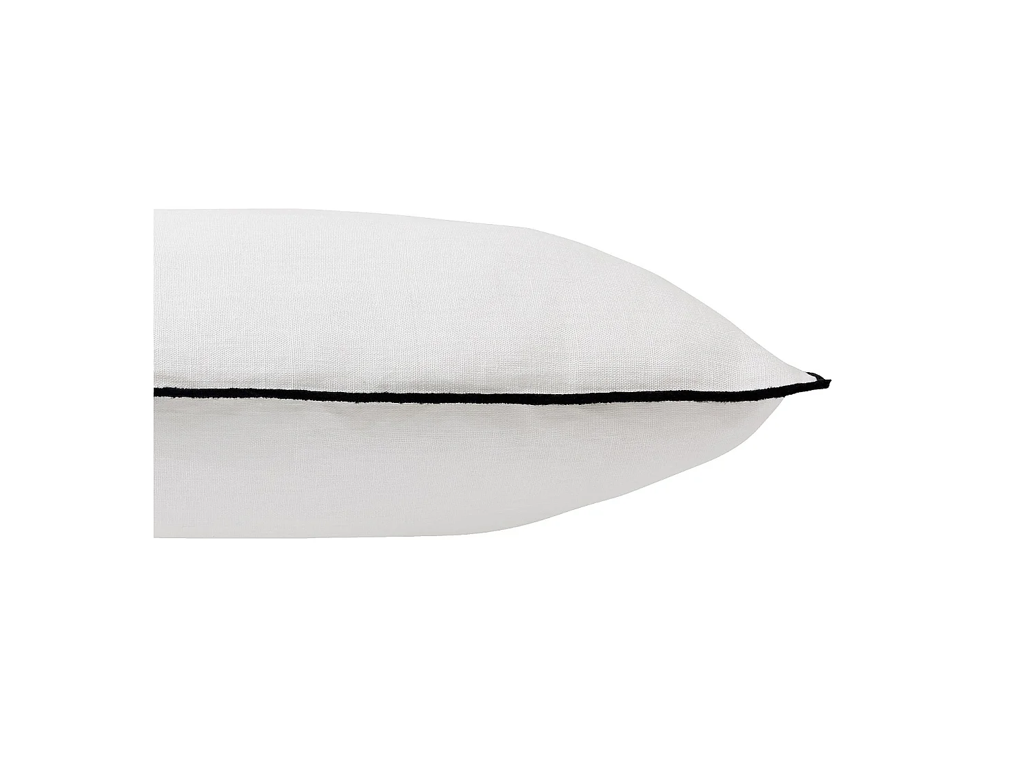 Habitat - Coussin en lin à bourdon noir - 45 x 45 cm - Blanc - Brunel
