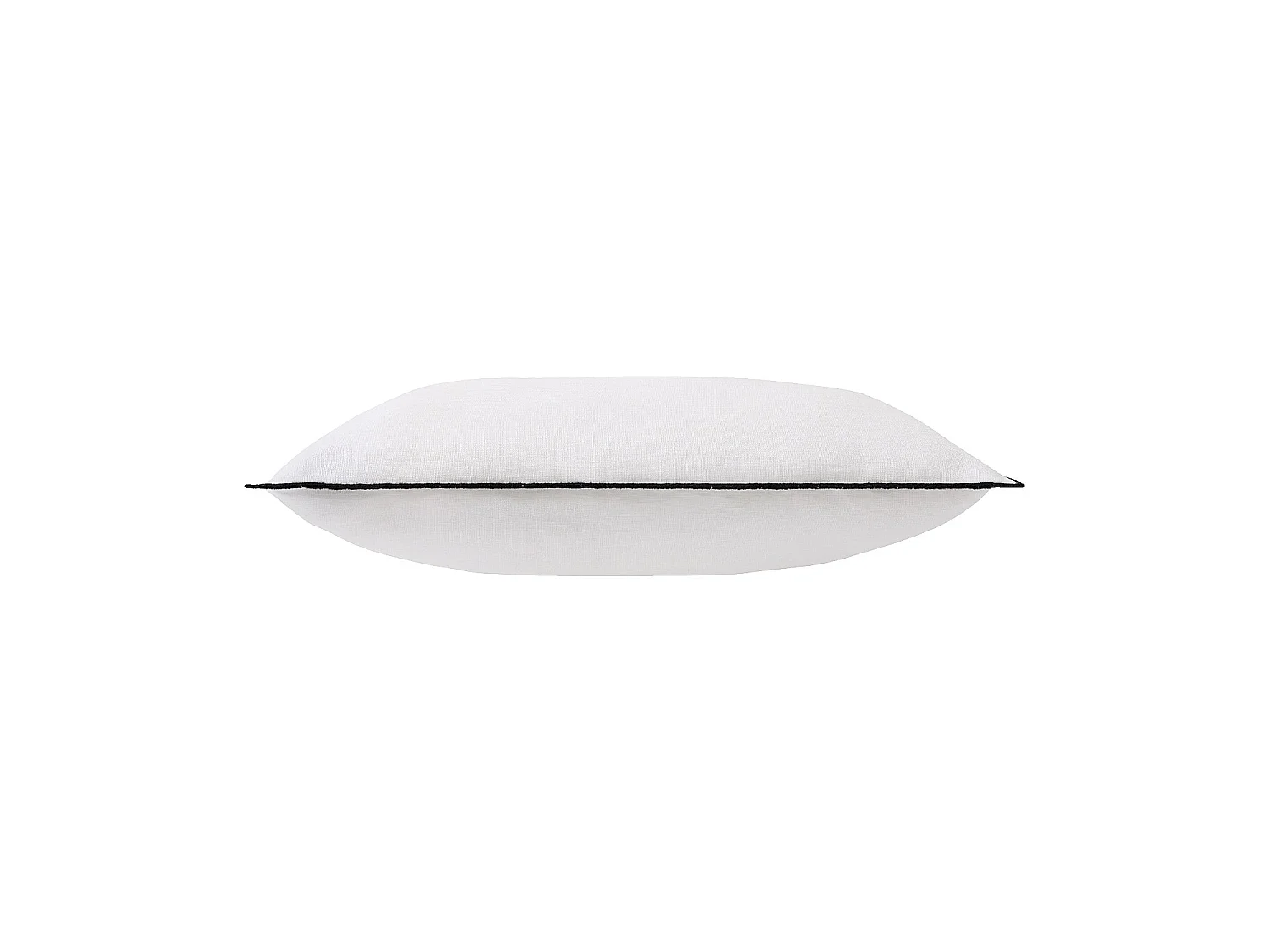 Habitat - Coussin en lin à bourdon noir - 45 x 45 cm - Blanc - Brunel