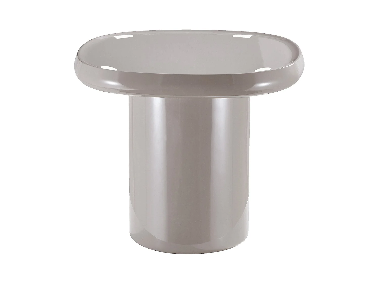 Habitat - Table d'appoint carrée laquée - Taupe - Luna