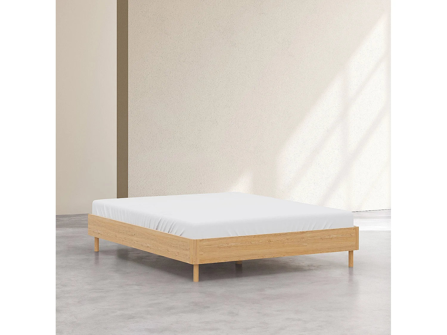 Habitat - Lit 160 x 200 cm en chêne - Naturel - Design by Hélèna Pille - Orson
