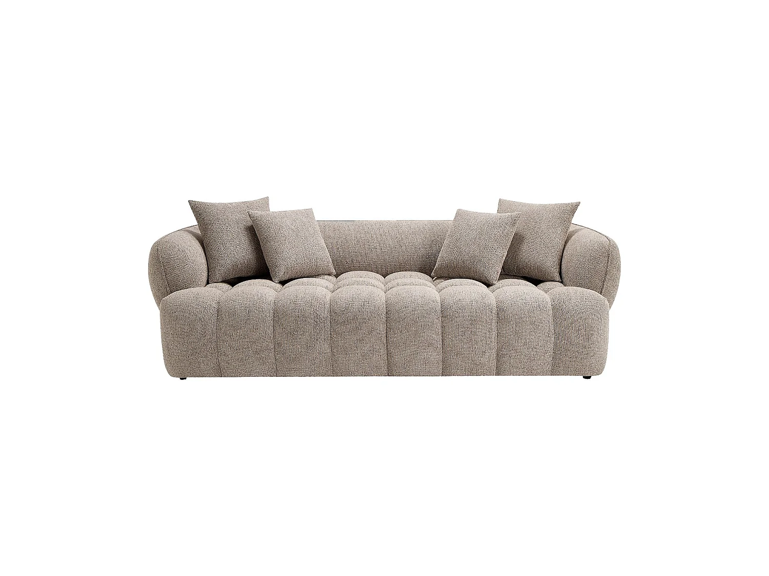 Habitat - Canapé 3 places en tissu chenille  - Taupe - Veroni