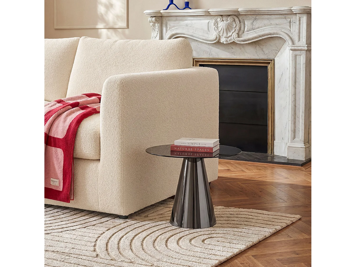 Habitat - Table d'appoint en métal - Noir - Leonne