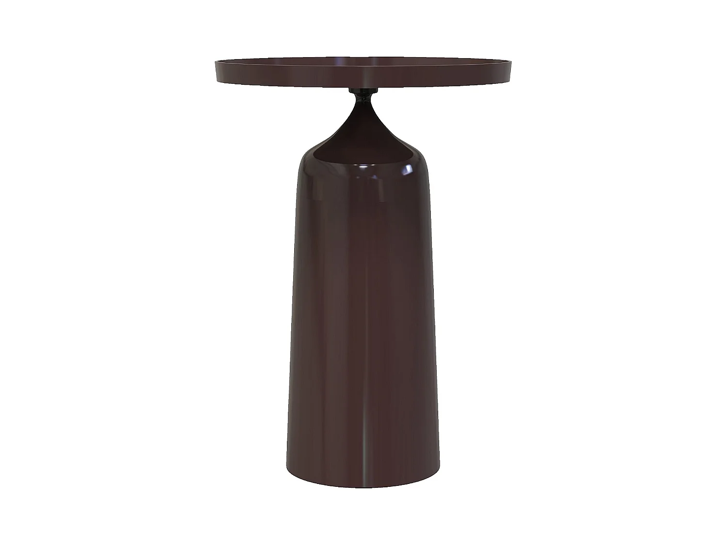 Habitat - Table d'appoint en aluminium - Moka émaillé - Fanny