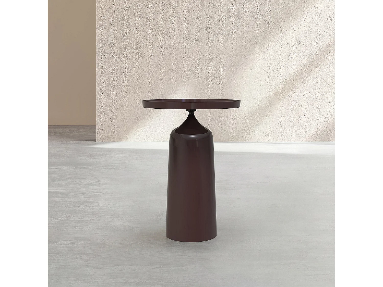 Habitat - Table d'appoint en aluminium - Moka émaillé - Fanny