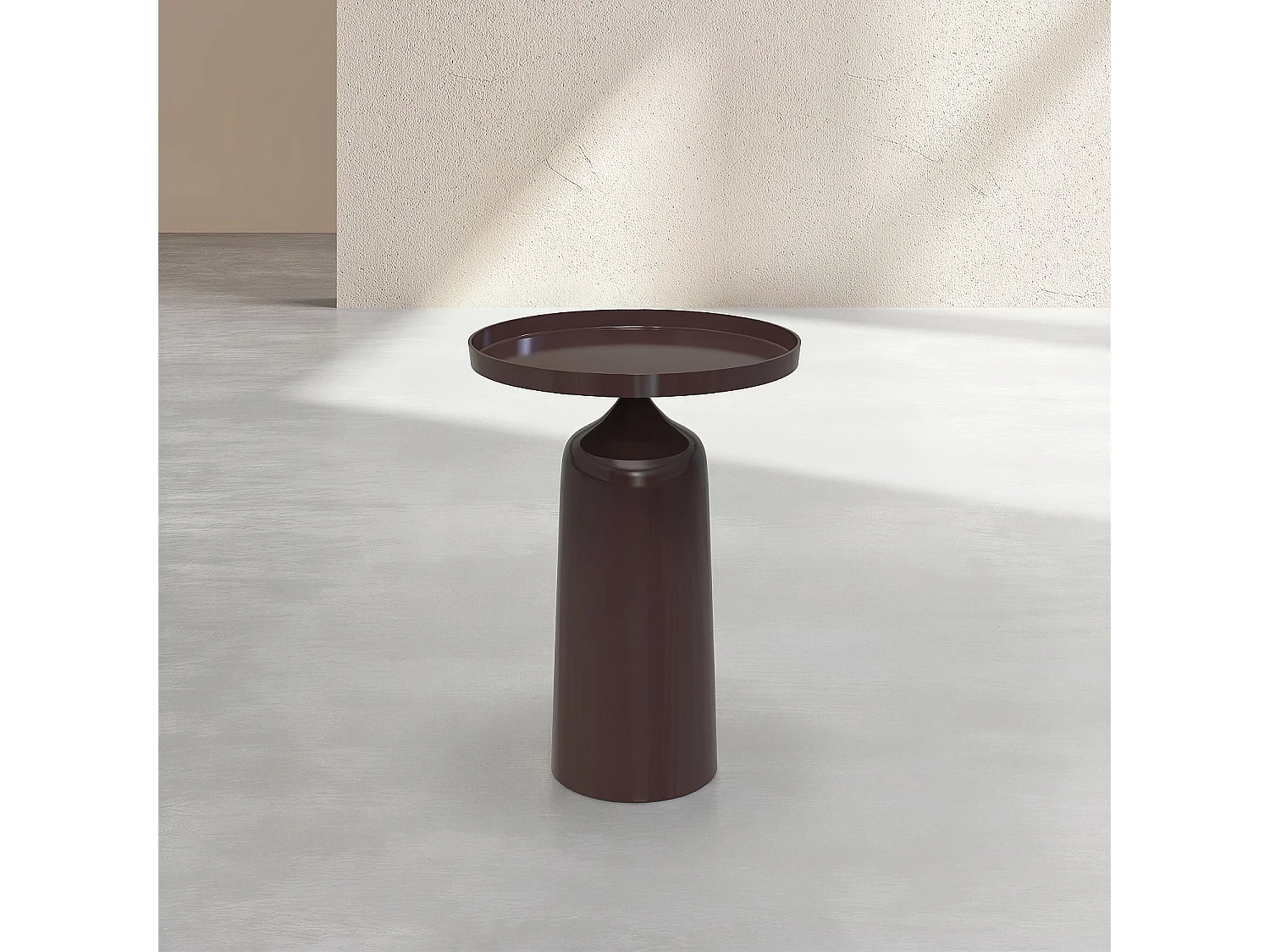 Habitat - Table d'appoint en aluminium - Moka émaillé - Fanny
