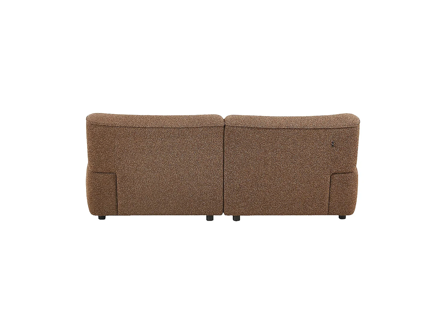 Habitat - Canapé 2 places en tissu bouclette - Brun - Amael