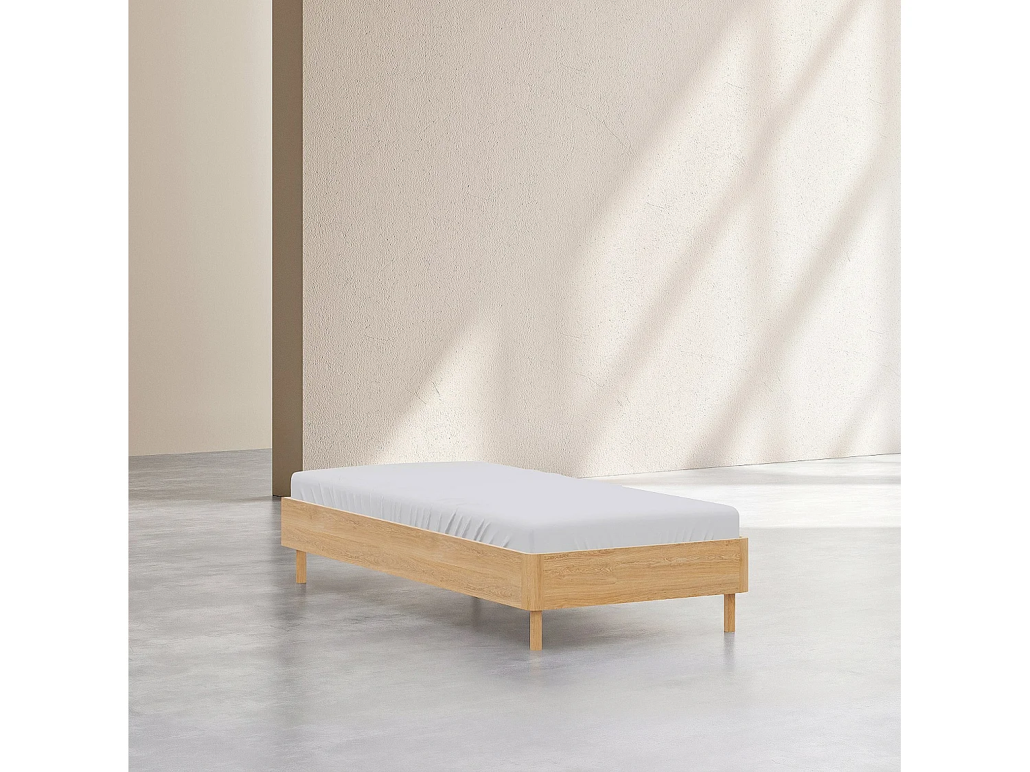 Habitat - Lit 90 x 200 cm en chêne - Naturel - Design by Hélèna Pille - Orson