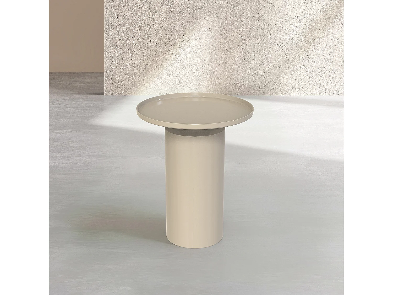 Habitat - Table d'appoint en métal - Grège - Elyne