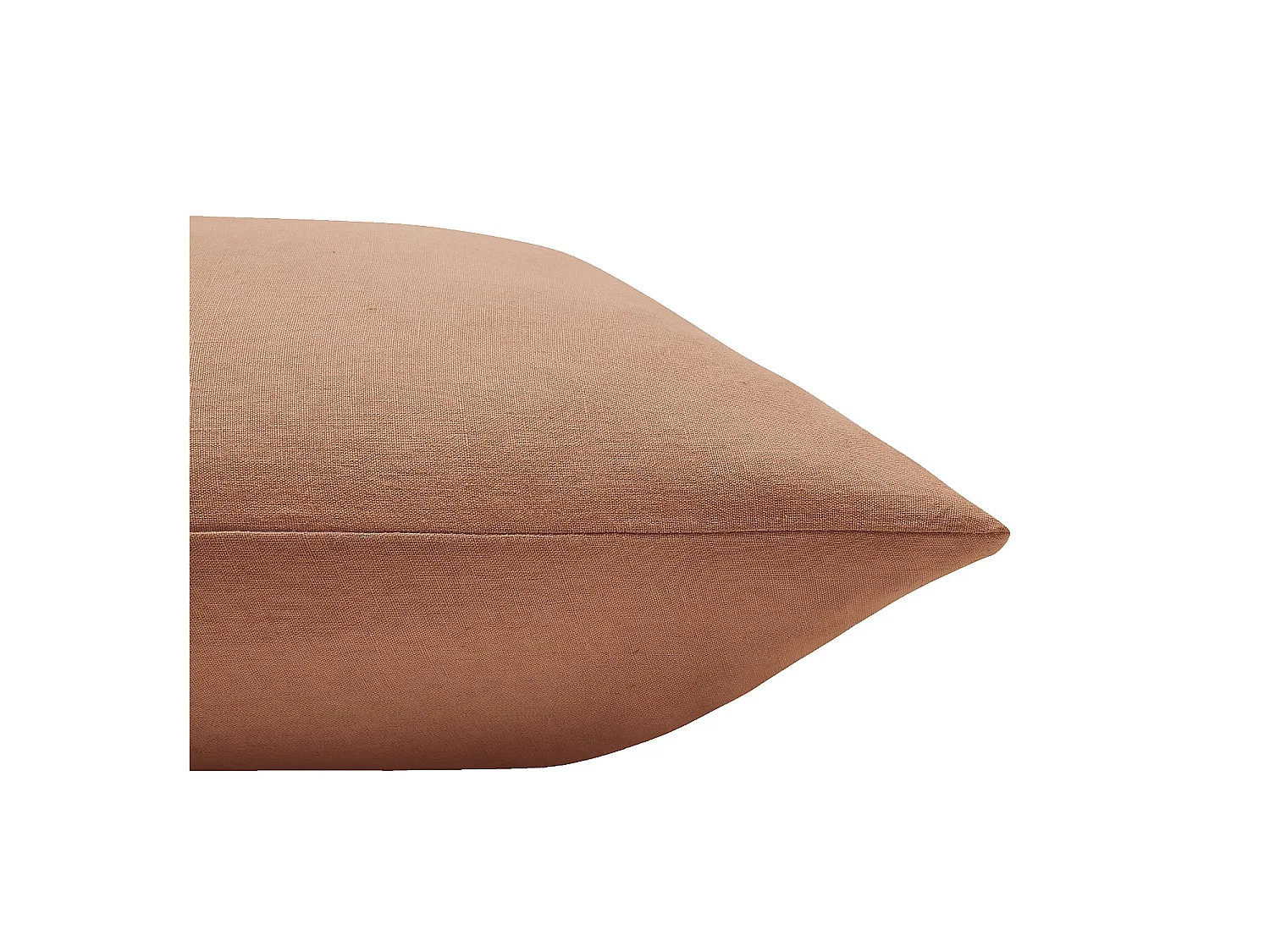 Habitat - Taie d'oreiller en lin - 65 x 65 cm - Brun - Brunel