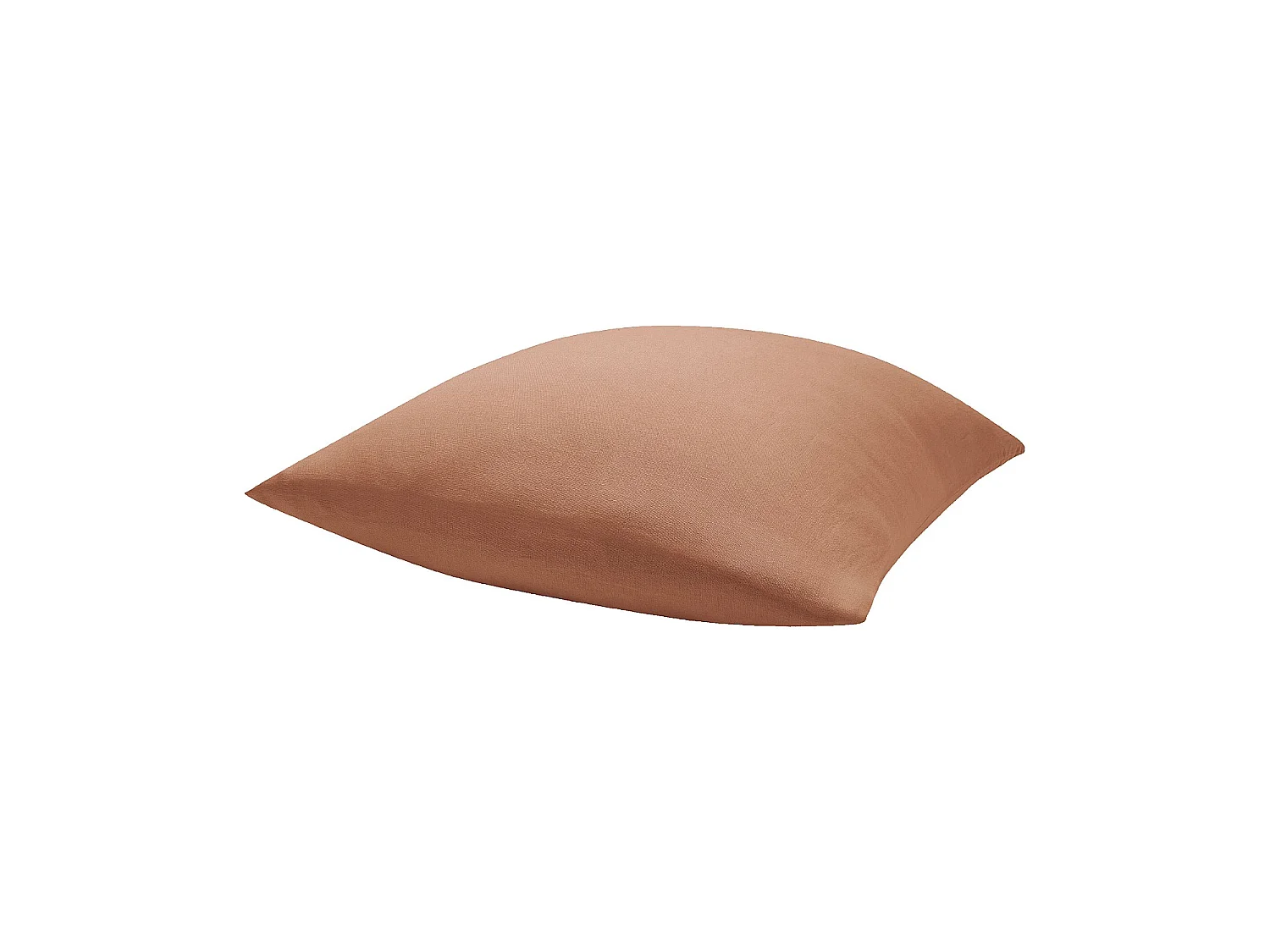 Habitat - Taie d'oreiller en lin - 65 x 65 cm - Brun - Brunel