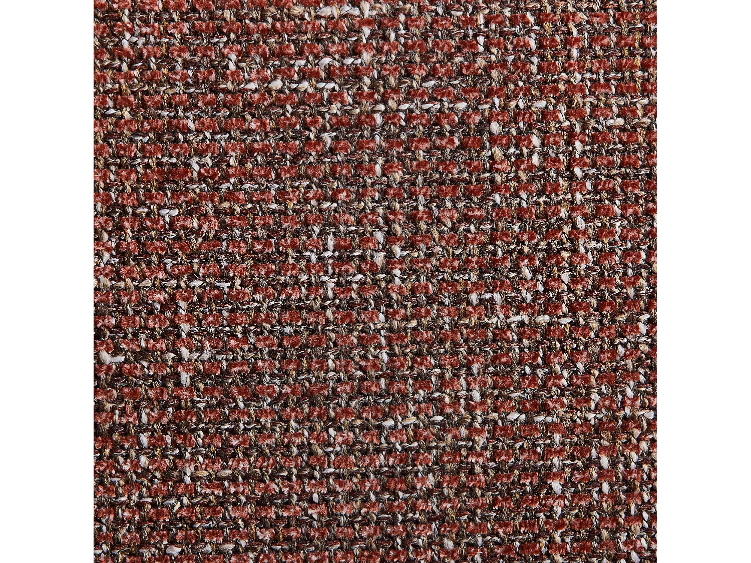 Habitat - Lot de 2 chaises en tissu et métal finition noyer avec accoudoirs - Terracotta - Bryne