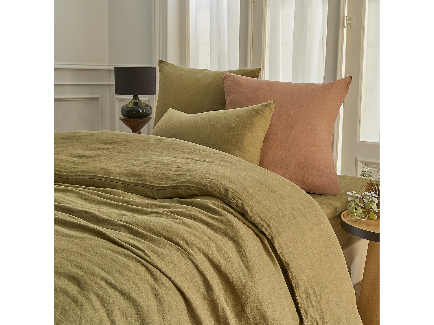 Habitat - Housse de couette en lin - 240 x 220 cm - Bronze - Brunel