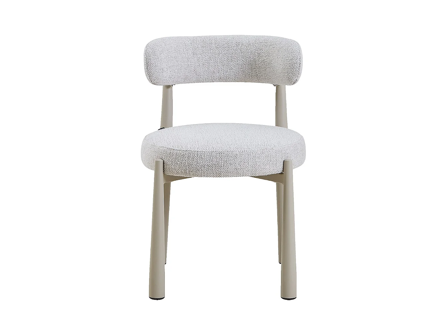Habitat - Lot de 2 chaises en tissu et métal crème - Ivoire - Bryne