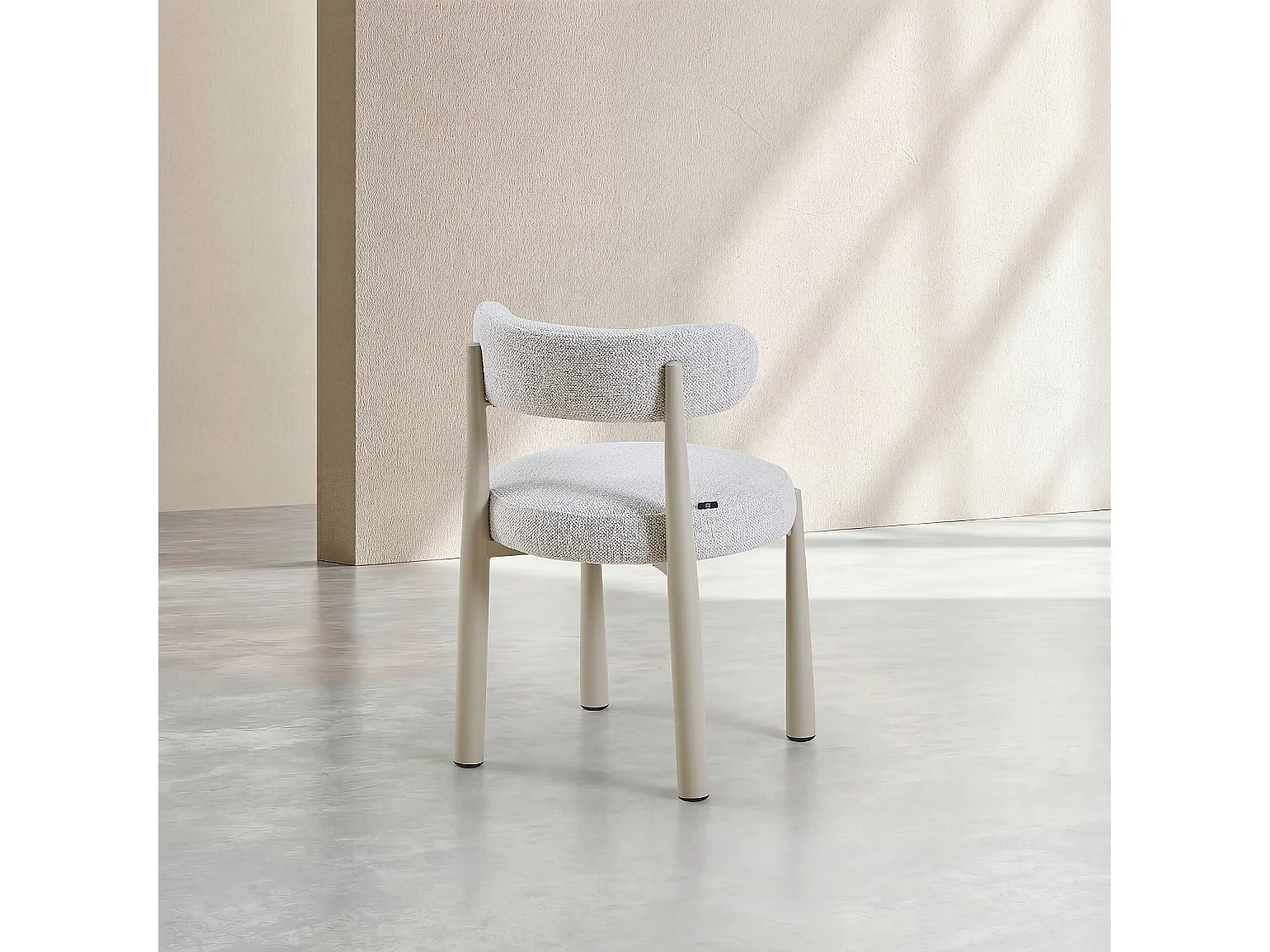 Habitat - Lot de 2 chaises en tissu et métal crème - Ivoire - Bryne