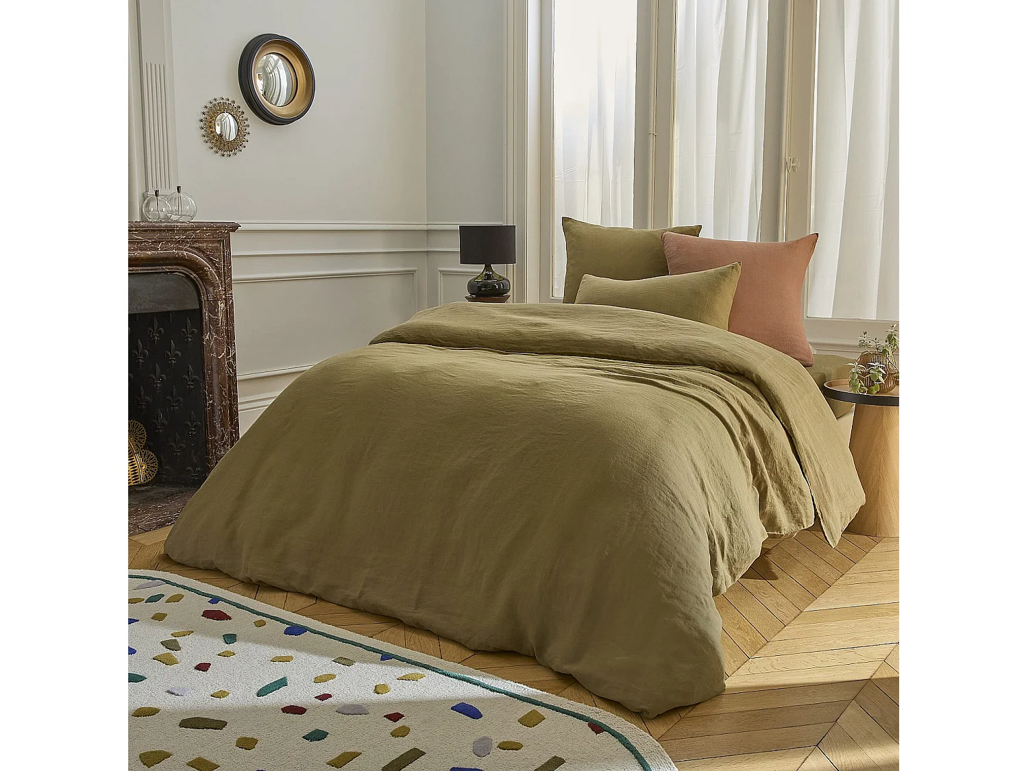 Habitat - Housse de couette en lin - 260 x 240 cm - Bronze - Brunel