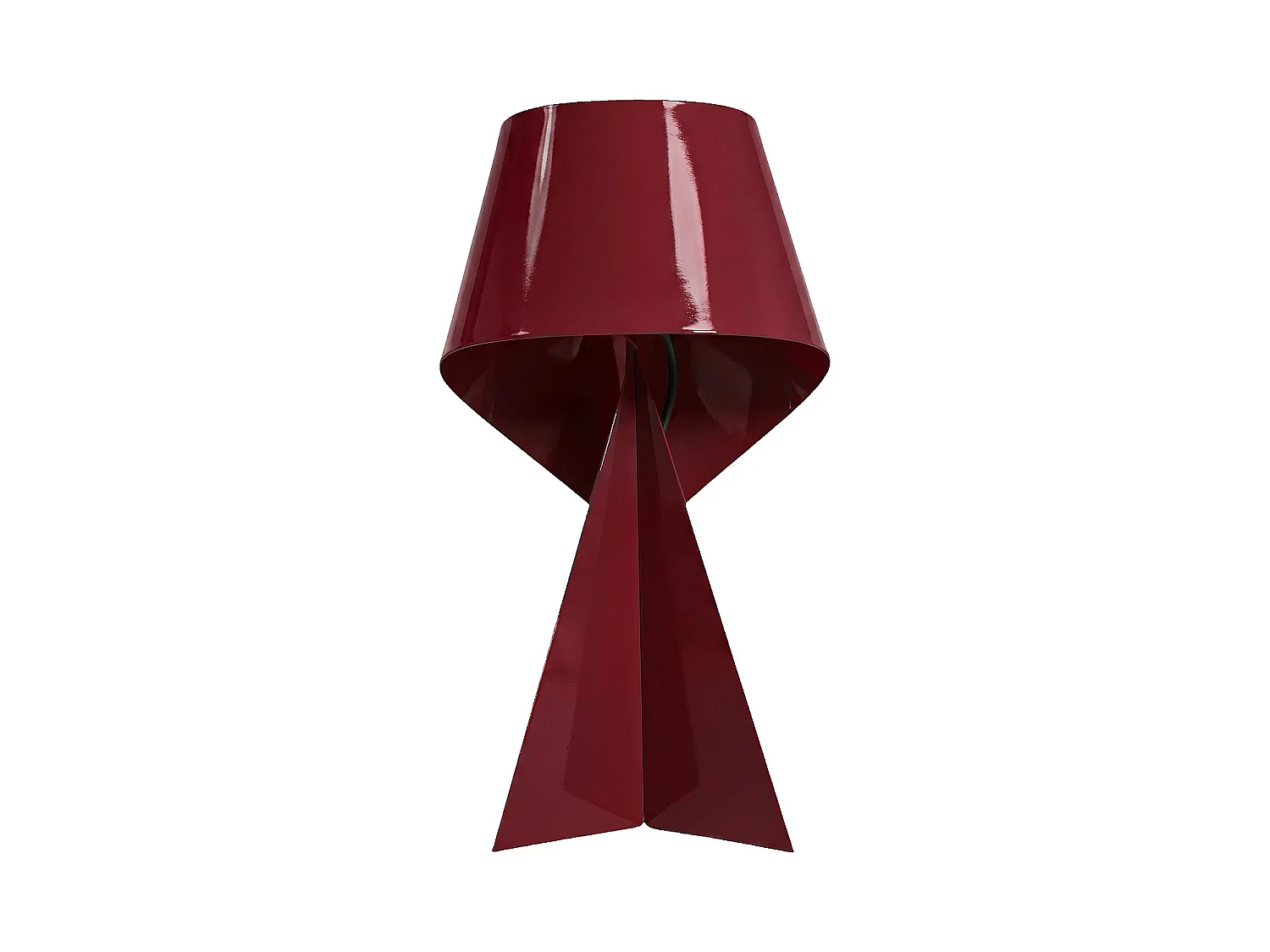 Habitat - Édition limitée - Lampe de table en métal - 50 cm - Bordeaux laqué - Design by Claire Norcross - Ribbon