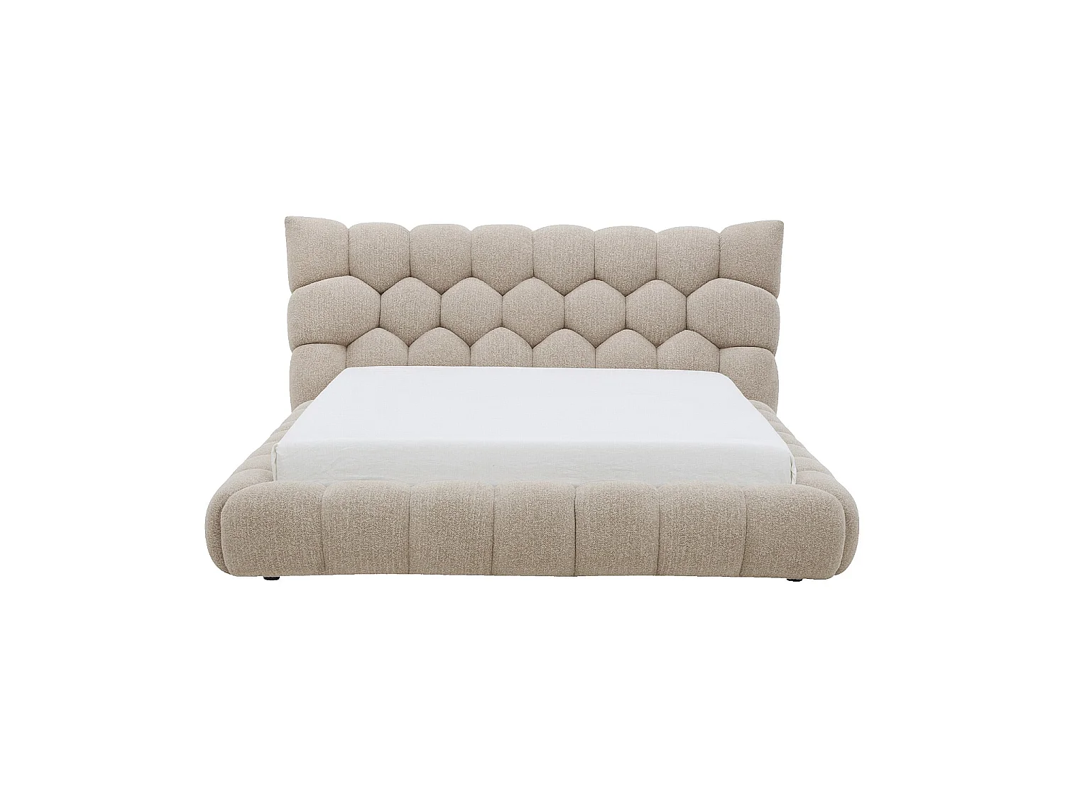 Habitat - Lit 160 x 200 cm en tissu matelassé - Taupe - Cefalu
