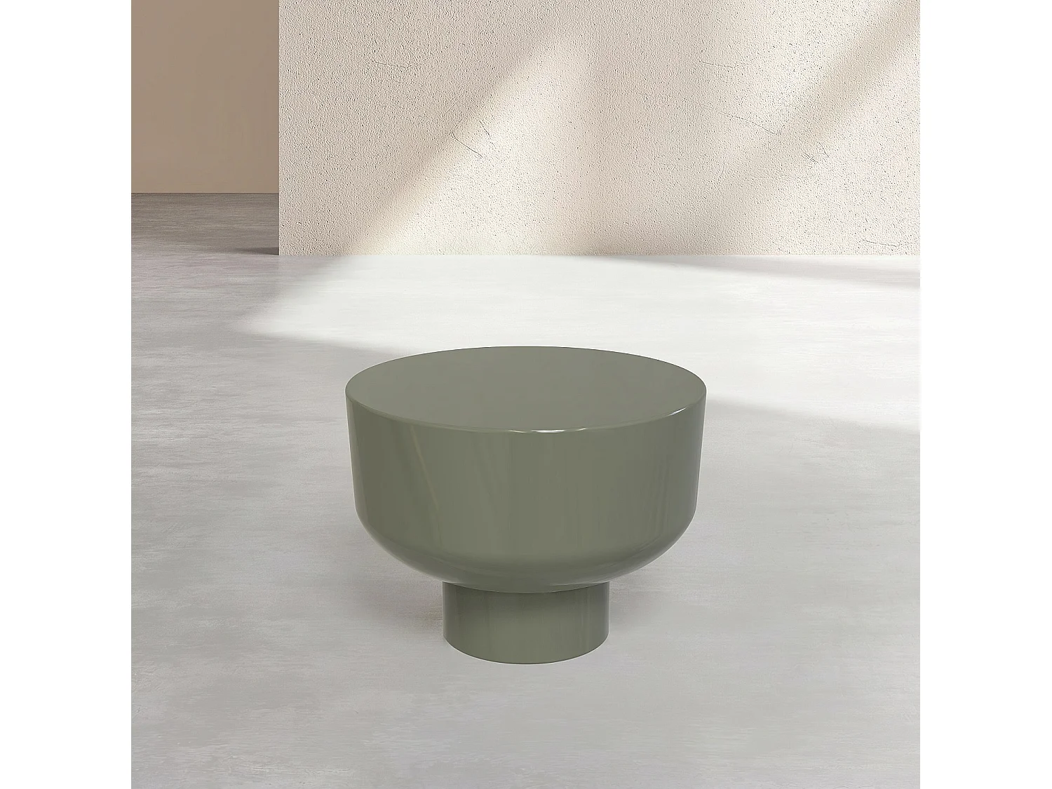 Habitat - Table basse en métal - Vert argile émaillé - Livio