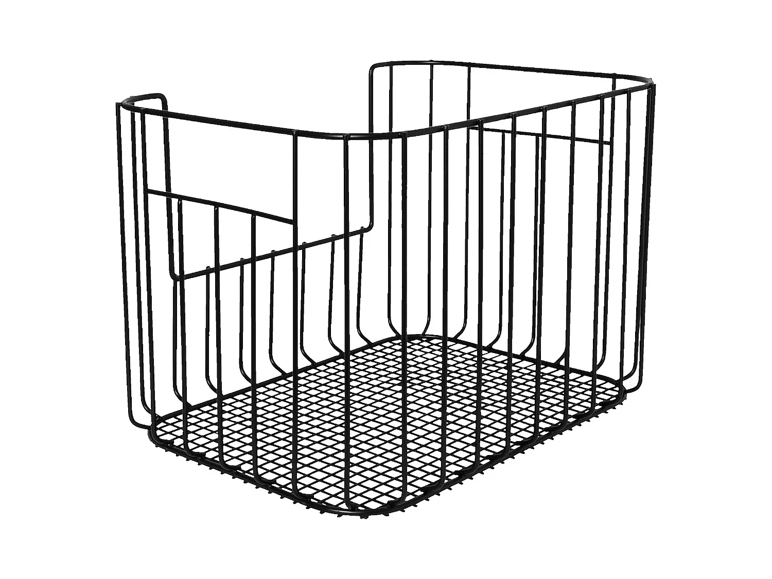 Habitat - Panier de rangement en métal - Noir (Lot de 2) - Atela