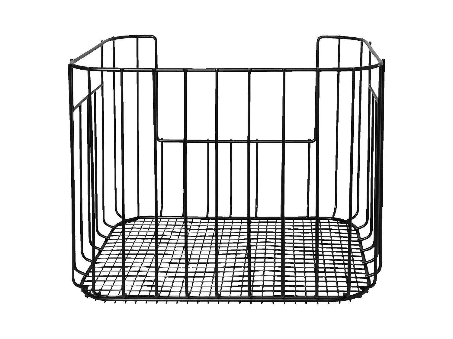 Habitat - Panier de rangement en métal - Noir (Lot de 2) - Atela