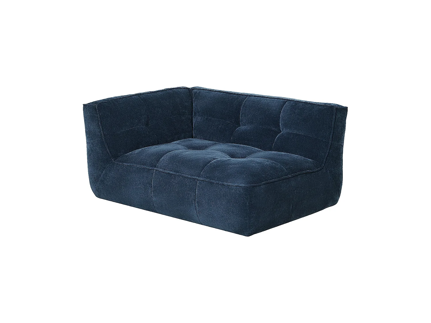 Habitat - Module d'angle gauche 2 places en tissu - Bleu océan - Orieto