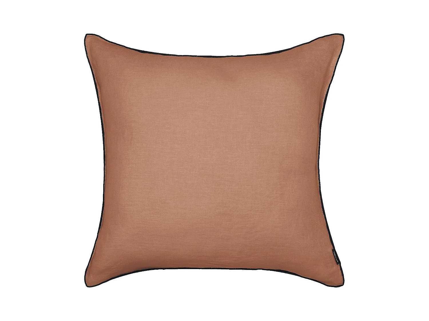 Habitat - Coussin en lin à bourdon noir - 45 x 45 cm - Brun - Brunel